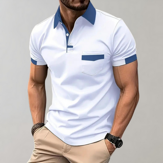 Zachtmo - Heren Poloshirt met Contrasterende Afwerking, Slim Fit, Korte Mouw, Casual Kleding