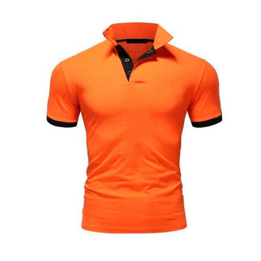 Stamhof - Heren Poloshirt met Contrasterende Kraag, Slim Fit, Korte Mouw, Casual Kleding