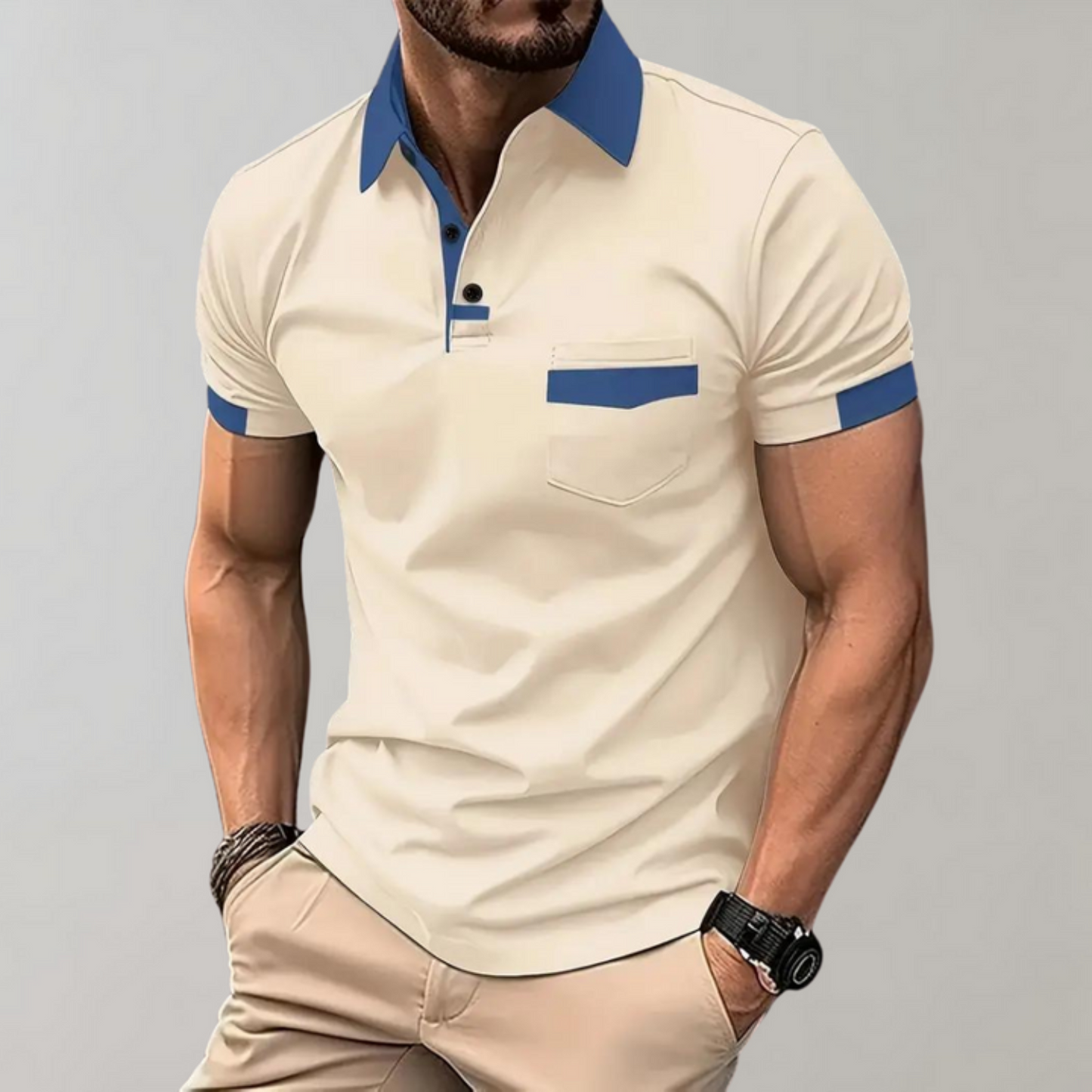 Zachtmo - Heren Poloshirt met Contrasterende Afwerking, Slim Fit, Korte Mouw, Casual Kleding