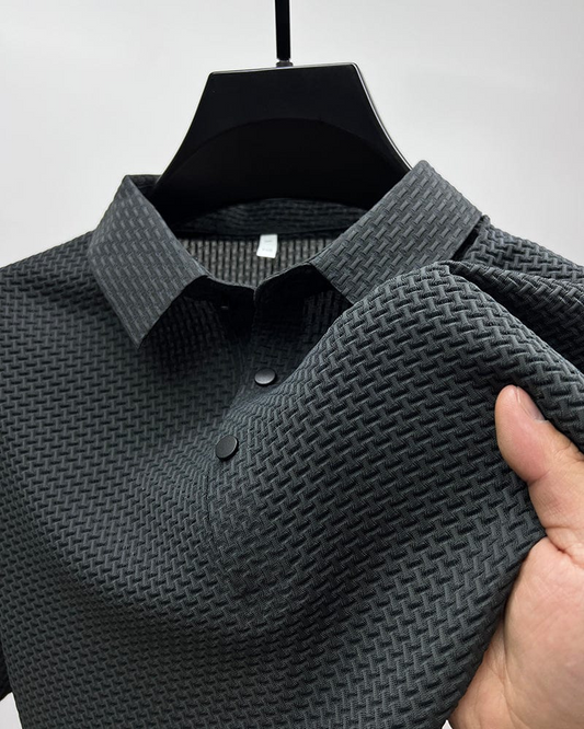 Stylelo - Heren Polo met Textuur en Wafelpatroon, Korte Mouwen