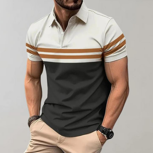 Stiltek - Heren Colorblock Poloshirt, Slim Fit, Korte Mouw, Casual Kleding