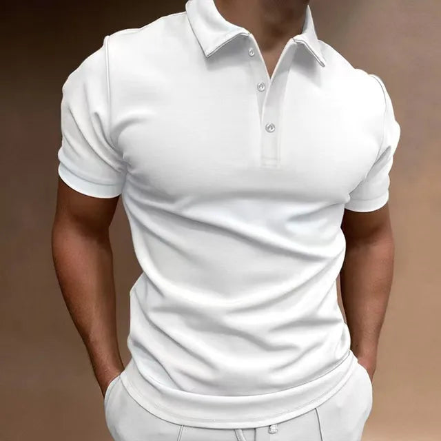 SafeguM -  Slim Fit Polo voor Heren, Korte Mouw Casual Overhemd met Kraag