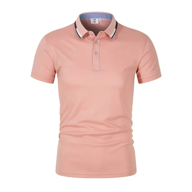 GrayFit - Slim Fit Polo voor Heren, Korte Mouw met Gestreepte Kraag