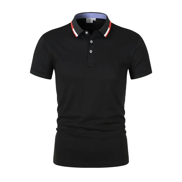 GrayFit - Slim Fit Polo voor Heren, Korte Mouw met Gestreepte Kraag