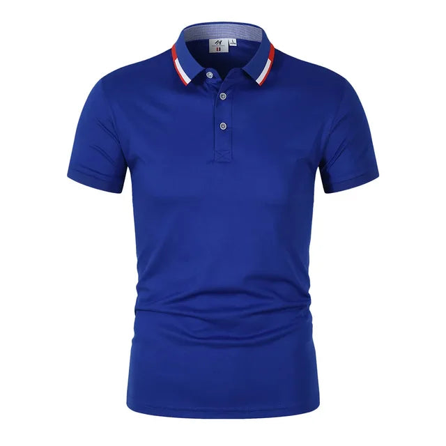 GrayFit - Slim Fit Polo voor Heren, Korte Mouw met Gestreepte Kraag