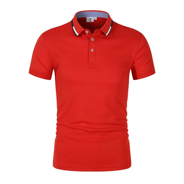 GrayFit - Slim Fit Polo voor Heren, Korte Mouw met Gestreepte Kraag