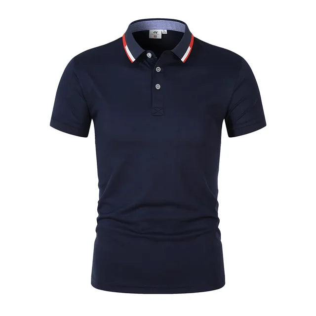 GrayFit - Slim Fit Polo voor Heren, Korte Mouw met Gestreepte Kraag