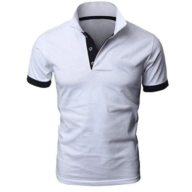 EndureM - Polo met Contrasterende Kraag voor Heren, Korte Mouw Slim Fit Casual Overhemd