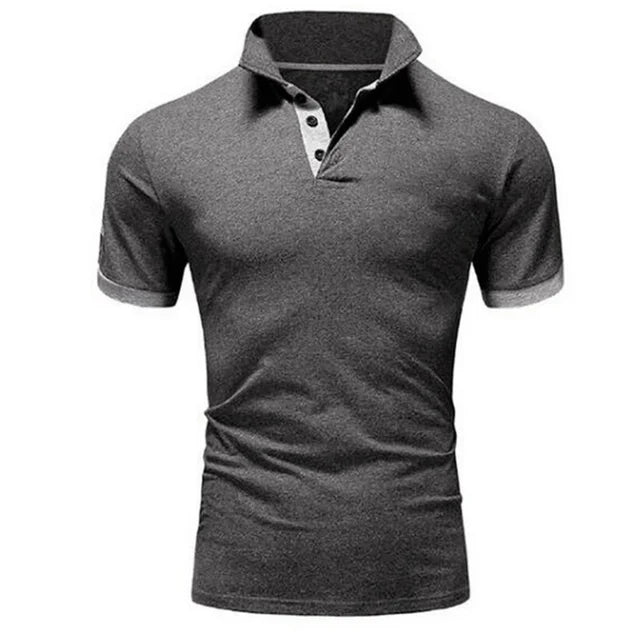 EndureM - Polo met Contrasterende Kraag voor Heren, Korte Mouw Slim Fit Casual Overhemd